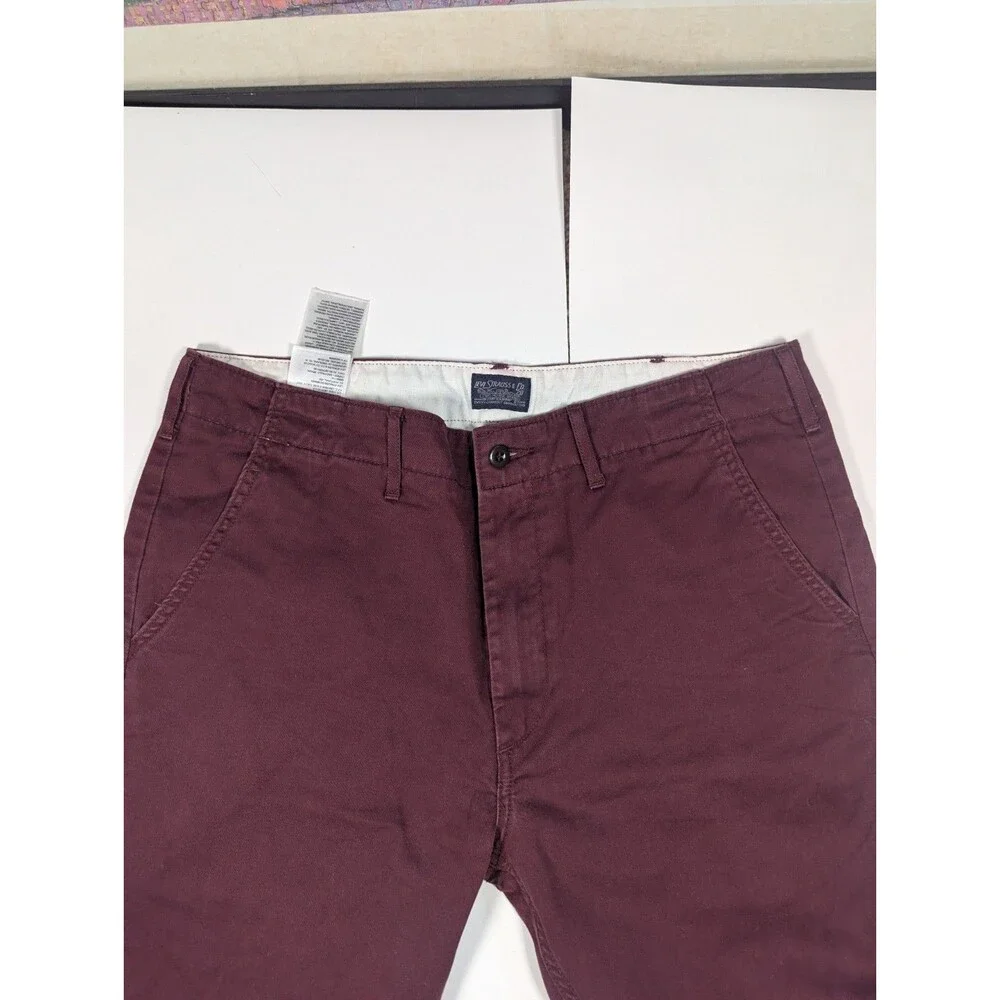 Levi Jeans 34x32 Plum Cotton Pants Straight Leg 34x32